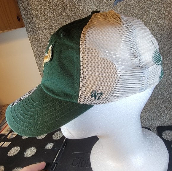 University of South Florida Bulls USF Green Mesh Stretch Fit Small Medium - Picture 3 of 12